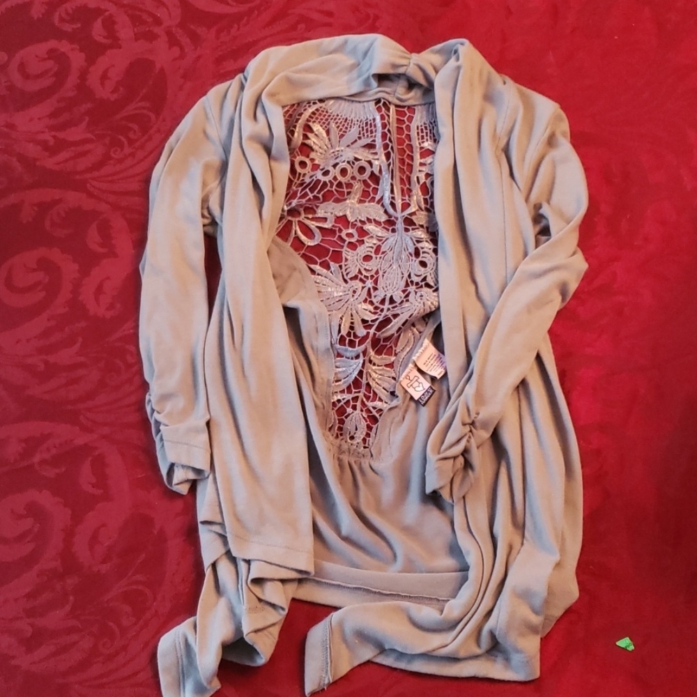 Lace 3/4 Open Cardigan
